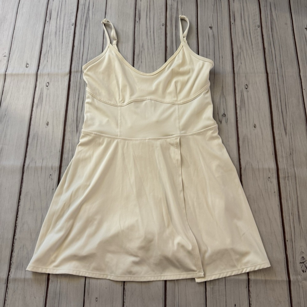 Joy Lab Athletic Dress White Women Medium With Undershorts Corset Detail Summer